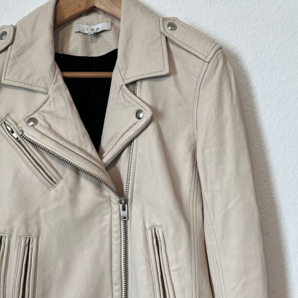 IRO Han Lamb Leather Motorcycle Zip-Up Jacket Women's Size 40 US 8 - Picture 11 of 16